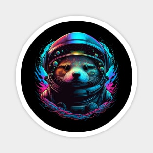 Retrowave Otter Space Magnet